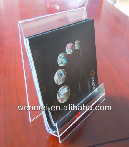 Clear acrylic brochure display rack, magazine holder