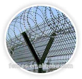 3m Height PVC coated Green Color Airport Fence