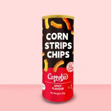 Carroba Corn Strips Chips Snacks With Spicy Flavour