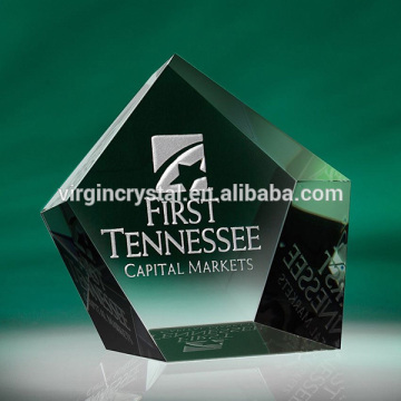 New design polyhedron crystal paperweight clear paperweight for logo design