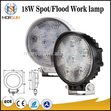 Offroad led working lamp 18w spot flood led driving light Car Accessories 18w led truck work lights