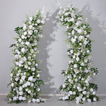 Wholesale Wedding Arch Decoration with Green Plants, Roses, and Fake Flowers for Marriage Parties