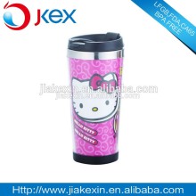 Paper insert coffee mug, screw lid travel mug with paper inserts