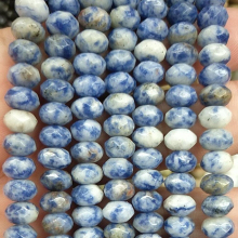 Haosiqi Wholesale Jewelry Sodalite Faceted Beads Loose Gem Stones Sodalite Beads