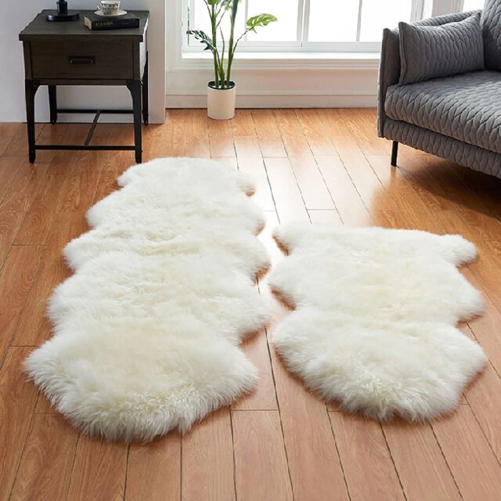 Wholesale Price Sheep Fur Doule Rug Made in China