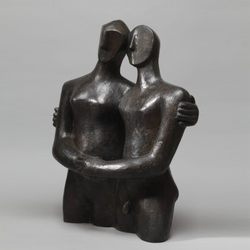 Modern style gift bronze love couple statue