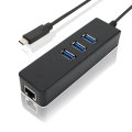 USB-C zu 3Port Hub mit Gigabit Ethernet