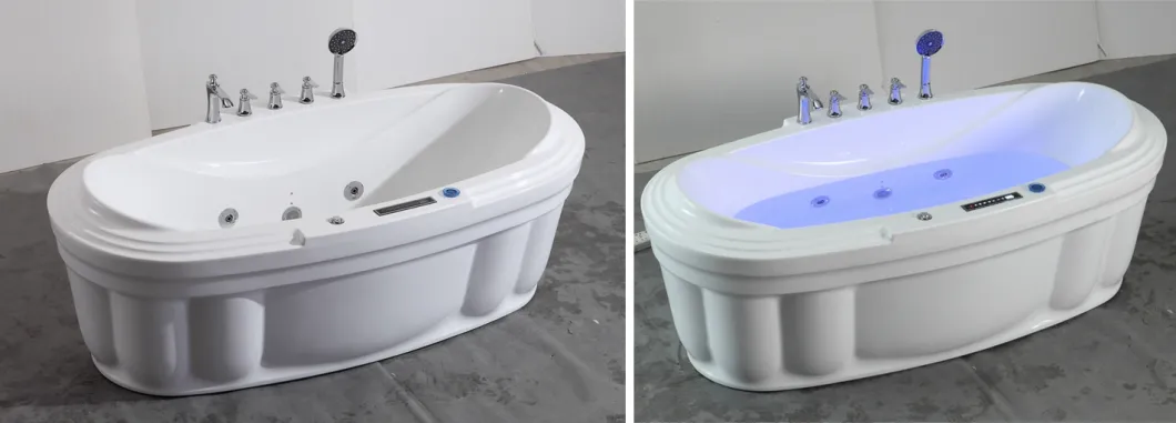 Big Size Air Massage Freestanding Netherlands Oval Shaped Bathtub