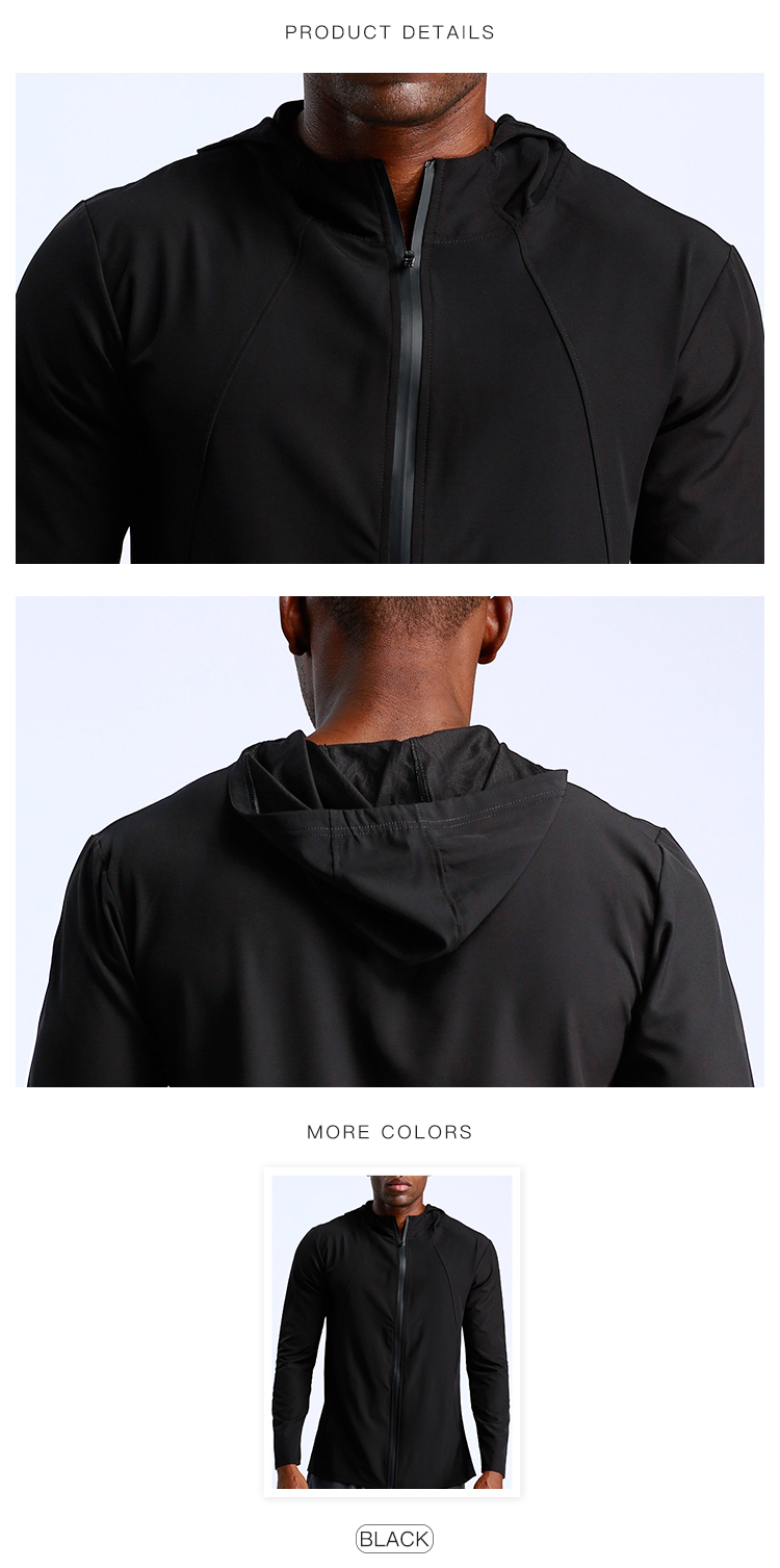 Wholesale Custom Men Fitness Running Sportswear Gym Workout Hoodie Jacket Wholesale