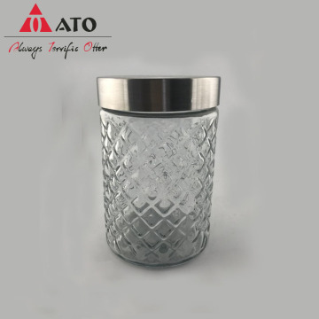 Glass Storage Jar with Metal Lid