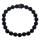 Matte Agate Black CZ Crown King pulsera para hombre moda