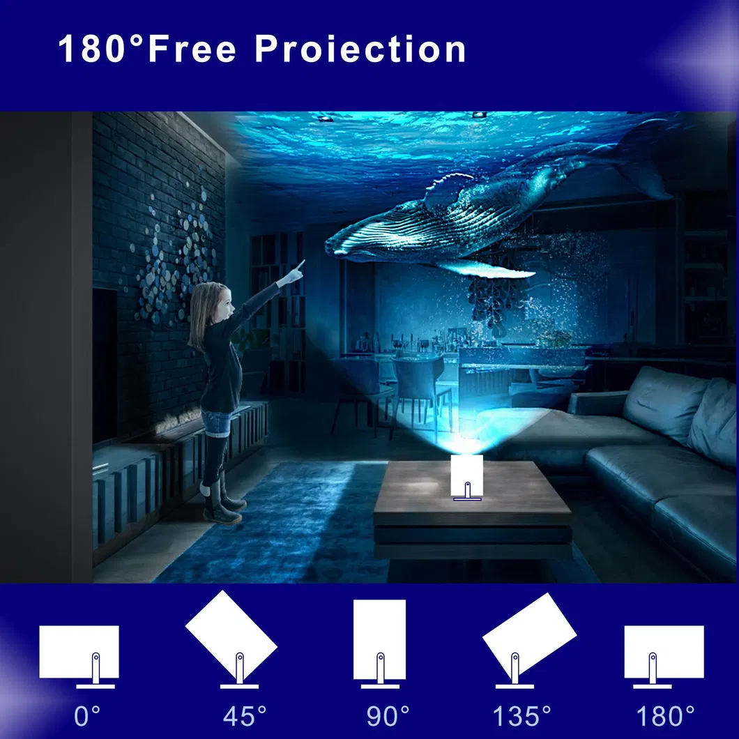 Wireless 4K Remote Projector with Android 11 and Bluetooth Technology Portable