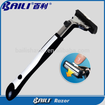 Professional Black Safety Straight Razor / Black Single Blade Barber Straight Razor