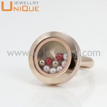 Fashion style rose gold plated stainless steel jewellry ring