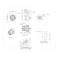 M12 3-5p weibliche Sperrfront PG9 D-Code abgeschirmt