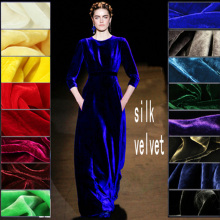New 65color silk velour fabric silk velvet fabric for velvet dress silk