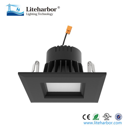 ETL UL 4 Inch 12W 720 lumen Dimmable COB LED 4" Trimless Square Can Light Retrofit UL Listed