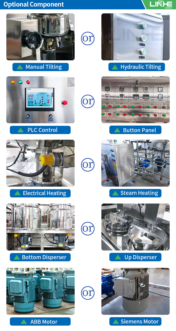 Small scale Vacuum homogenizing emulsifier machine for body/face/facial cream making machine