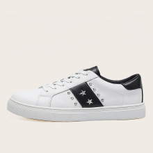 2021 side pu with five-pointed star women shoes