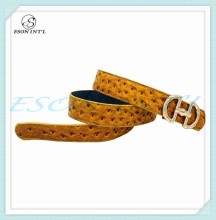 The Most Popular Ladies Fashion Brwon Ostrich Belt