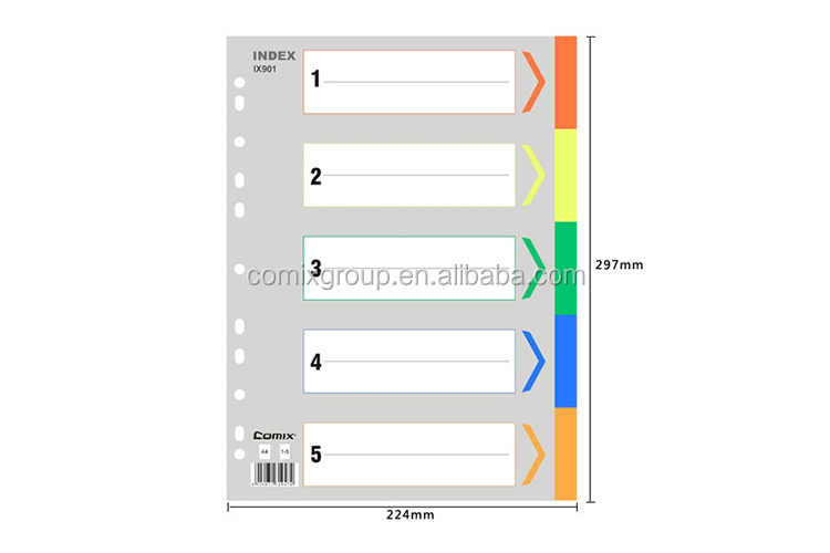 Subject Divider A4 size assorted Comix