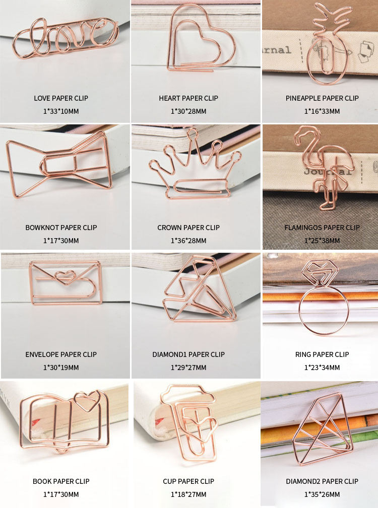 Papel Binder clipes diferentes tipos novidade clipes de papel Paper Binder Clips Different Kinds Novelty Paper Clips