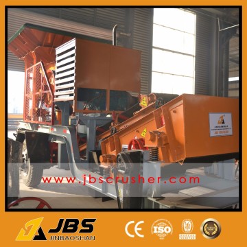 2016 TOP3 small tractor mobile jaw crusher plant price with hopper feeder vibrating feeder sale