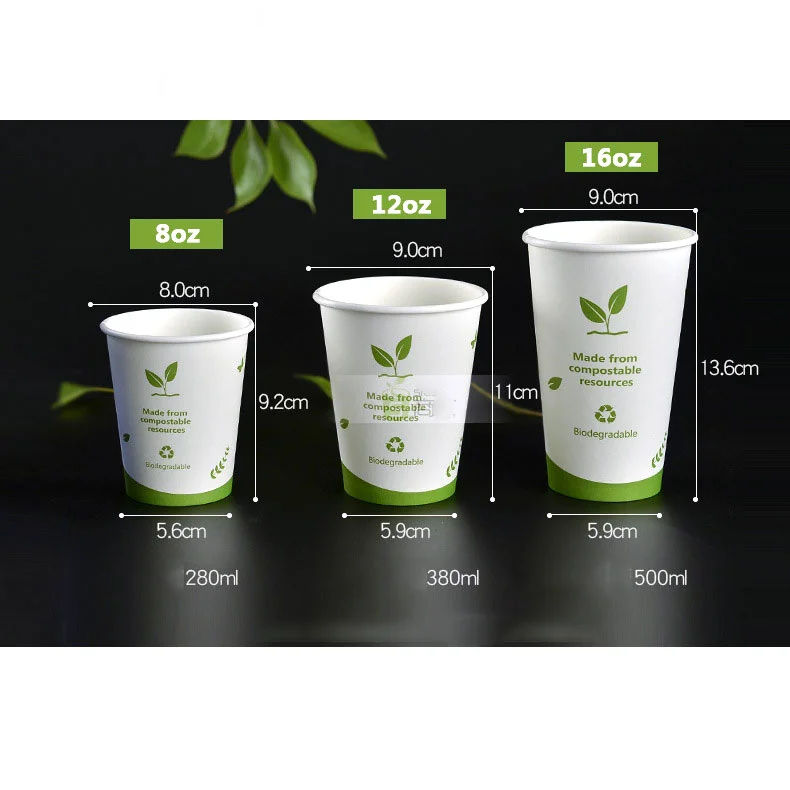 Custom Biodegradable Disposable Paper Cup for Hot Drink