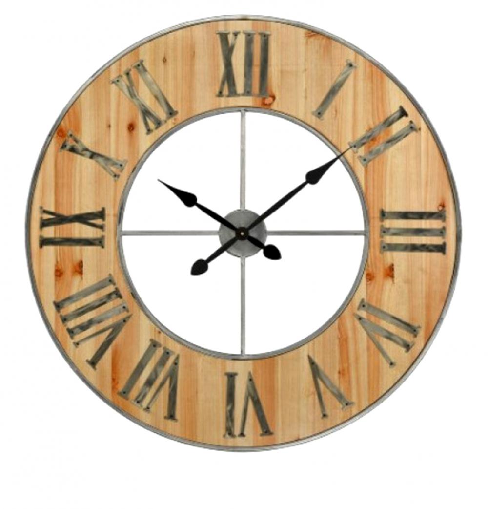 Jam kayu vintaj minimalis yang besar