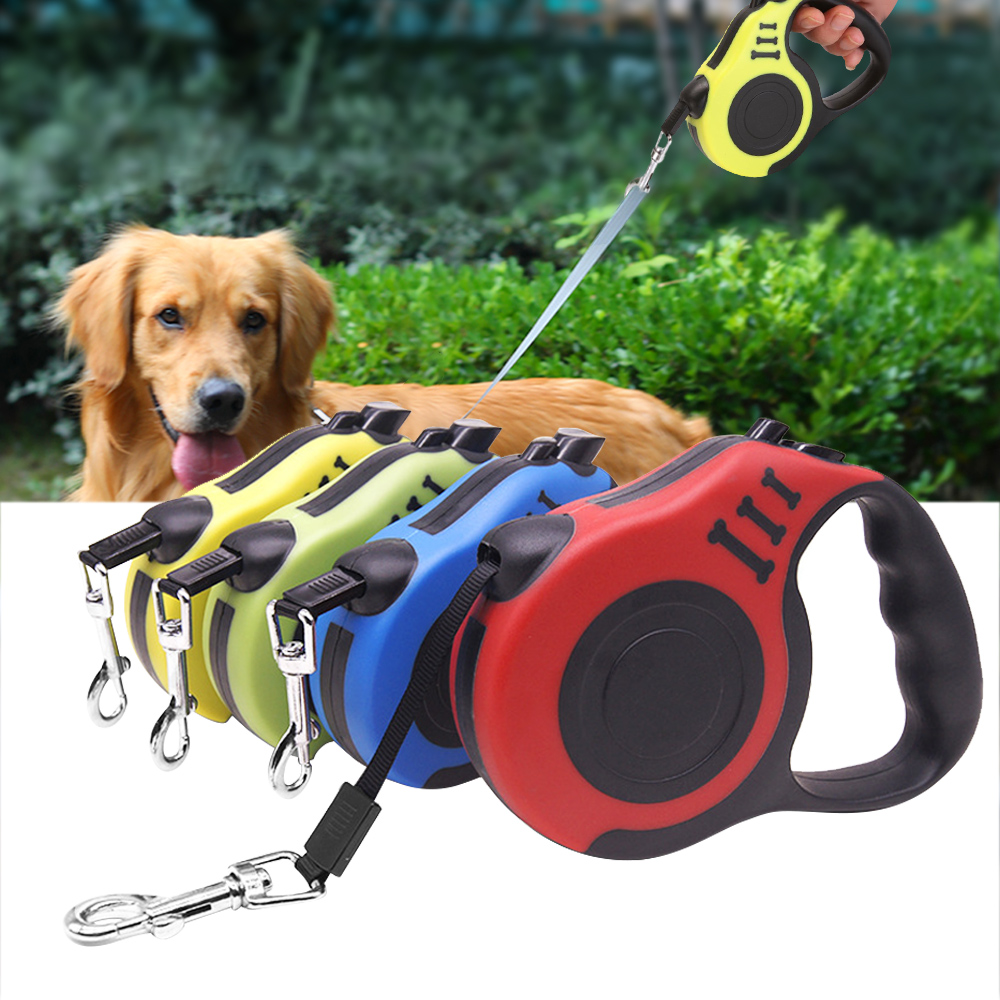 3/5M Durable Leash Automatic Retractable Nylon Cat Lead Extending Puppy Walking Running Lead Roulette For Dogs