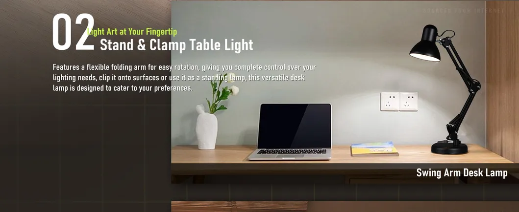 Adjustable Goose Neck Metal Desk Lamp for Versatile Use