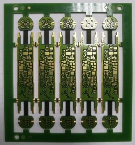 Multilayer R-F circuit with edge plating