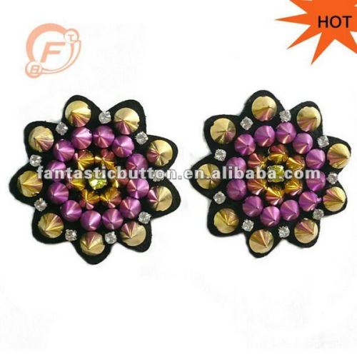 popular studs garment flower embellishment appliques