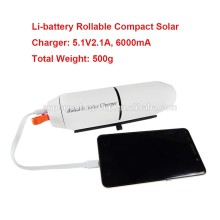 6000mah Solar Power Bank For Lenovo Champagne Ideapad Laptop 12 For Iphone Rubber Cables