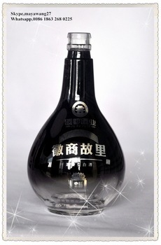 shaped alcohol glass bottle wholesale