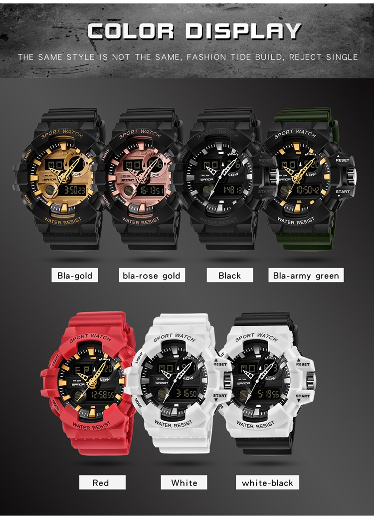 SANDA 780 High quality sports watch men shockproof design waterproof automatic watch digital