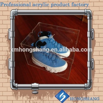 Custom Transparent Acrylic Shoes Box With Lid Manufacturers