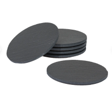 Slate Coasters 4 Inches Diameter 1/4 Inch Thick Straight Edge