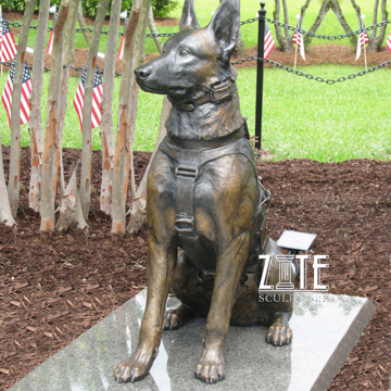 Outdoor garden ornament life size antique bronze dog butler statue