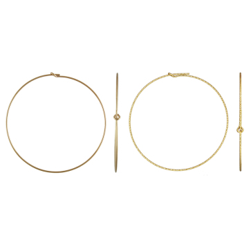 Classic 14K Gold Filled Wire Beading Hoop Earrings: Jewelry Making Findings