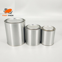 Round paint tin cans with lid for paint/candles