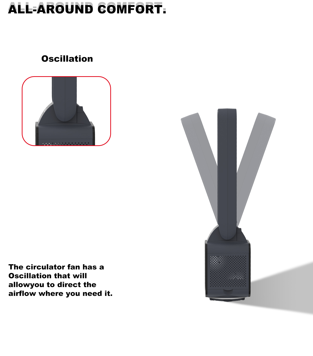 HTS-F200 Bladeless Fan swing HTS-F200 Bladeless Fan swing