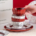 Elegante juego de regalos de cerámica Juego de vajillas Regalo de Navidad de porcelana de lujo