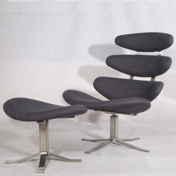 Modern leisure corona chair with footrest Corona Chair replica