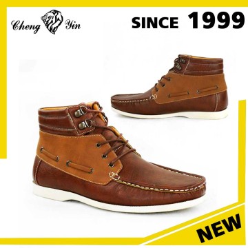 Male fashionable pu upper casual shoes roman sneaker boots