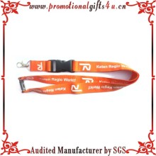 Printed Polyester Lanyards with Metal Hook and Plastick Buckle