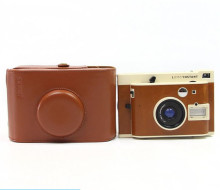 Classic Brown PU Leather Camera Bag