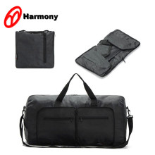 Portable Lightweight black 210T foldable duffle bag