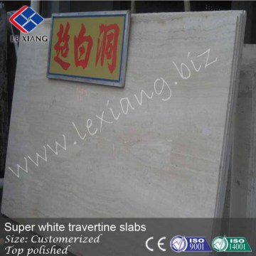 Super white travertine marble