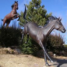 Cheap China large bronze arabian horse figurines